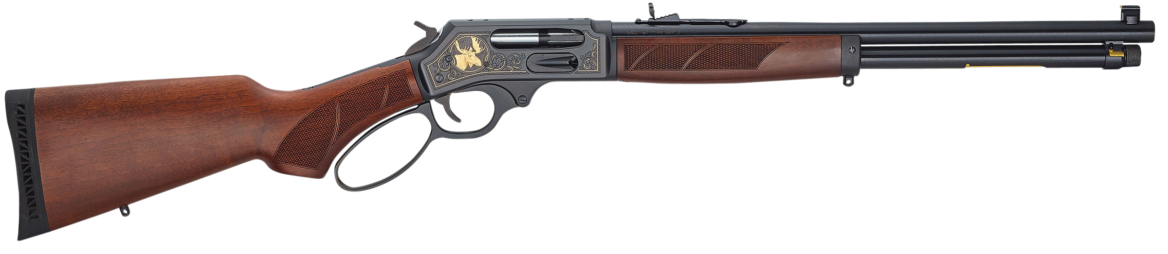 Henry H010GWL Side Gate Wildlife Full Size 45-70 Gov 4+1 18.43" Blued Steel Barrel, Blued Steel Receiver, Fancy American Walnut Stock Right Hand