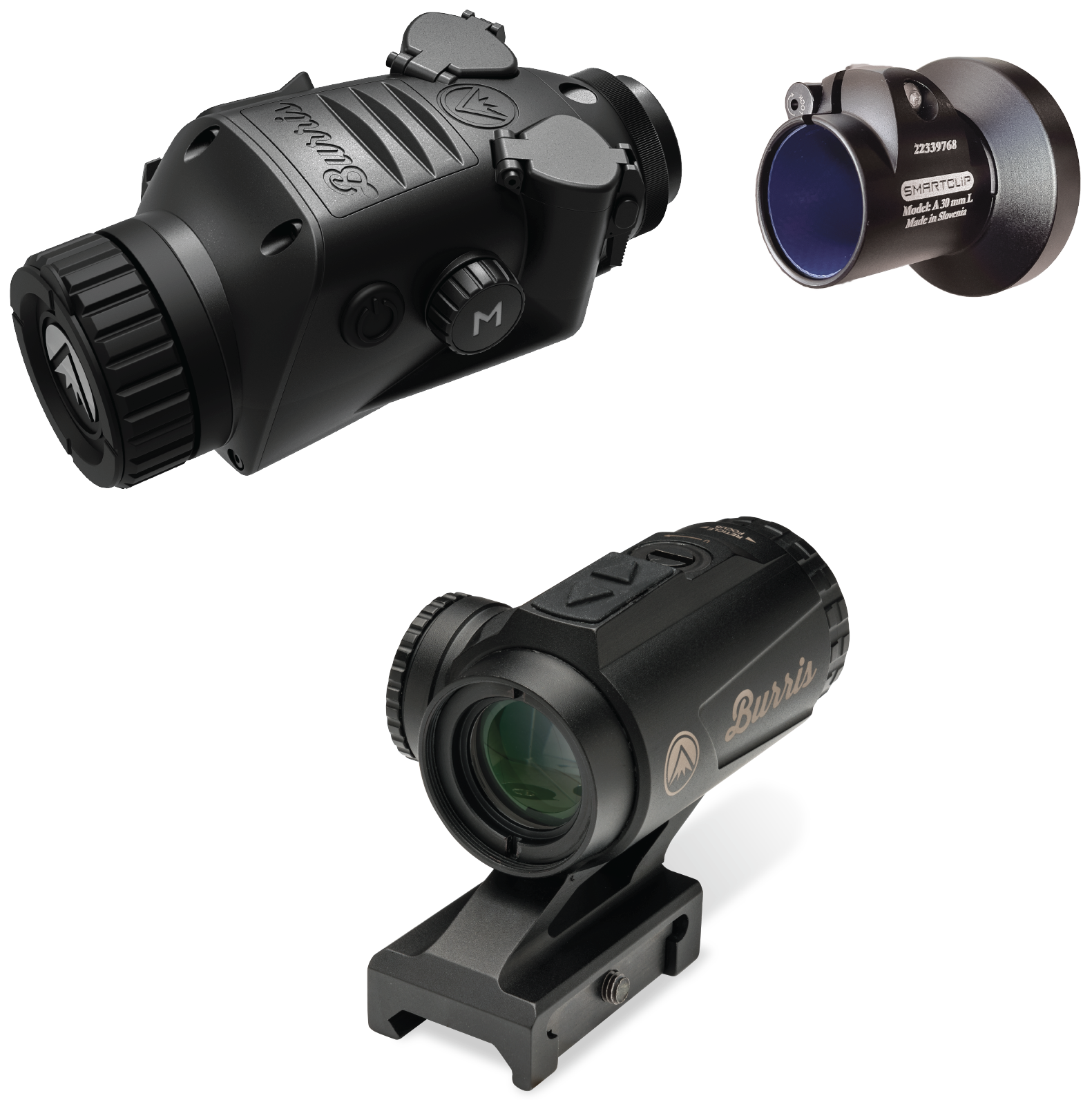 Burris 300675 BTC 35 V2 RT3 Combo Thermal Clip On/Handheld/Mountable Matte Black 1-4x35mm Multi Reticle 400x300, 50Hz Resolution Zoom 1x/2x/4x, Includes SS#120623