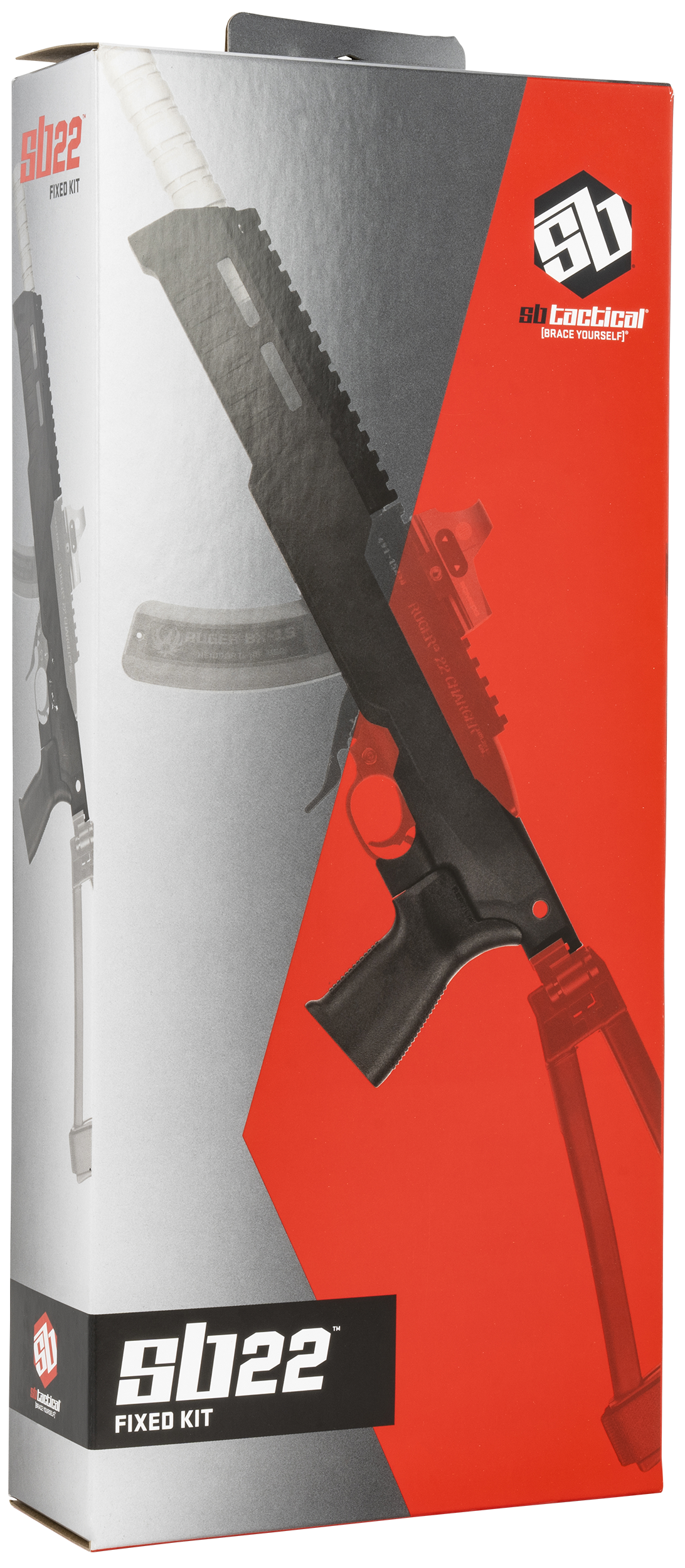 SB Tactical 22TD-01-SB Chassis Fixed Black for Ruger 10/22 & Ruger 22 Charger Right Hand
