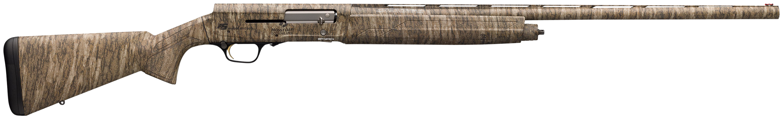 Browning 0118255004 A5 Sweet Sixteen 16 Gauge 2.75" 4+1 28", Mossy Oak Bottomland, Fiber Optic Sight, 3 Chokes Included