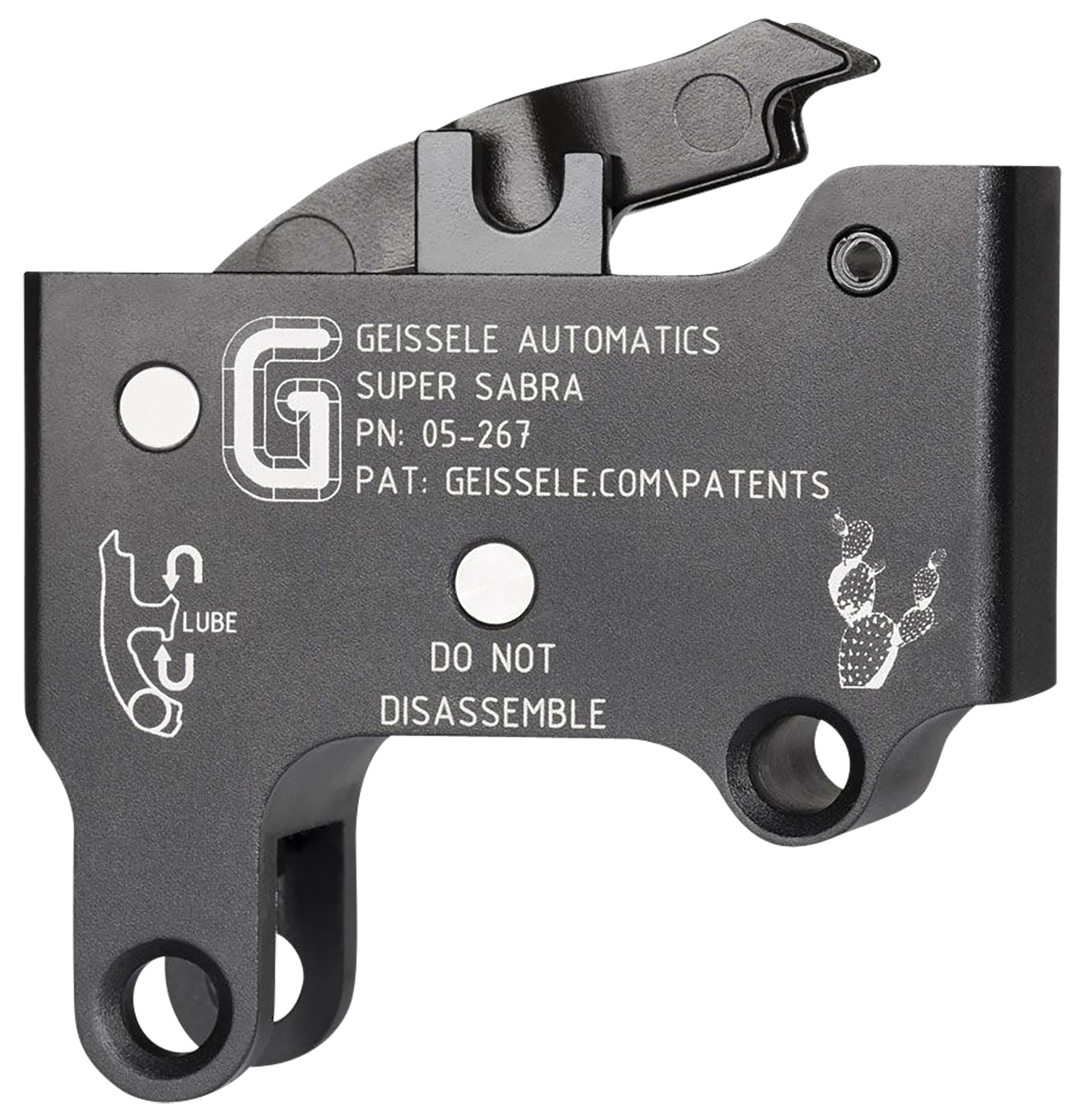 Geissele Automatics 05267 Super Sabra Trigger Pack Two-Stage Curved Trigger with 5.50-7.50 lbs Draw Weight & Black Oxide Finish for IWI Tavor, X95