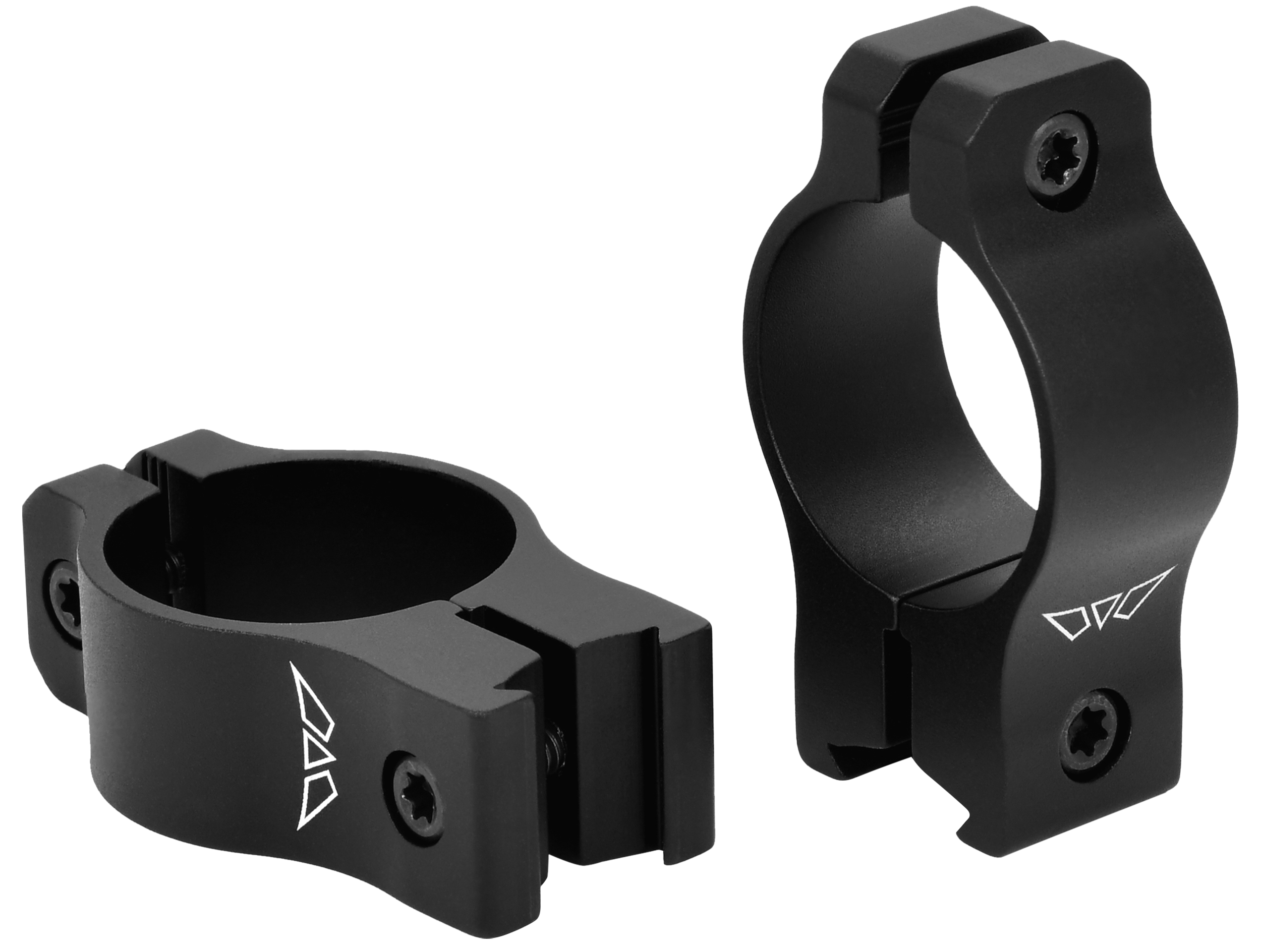 Warne V421M Rimfire Rings Vapor Matte Black Aluminum 1" Tube Medium Rimfire/Vertical Split 3/8" Dovetail 0 MOA