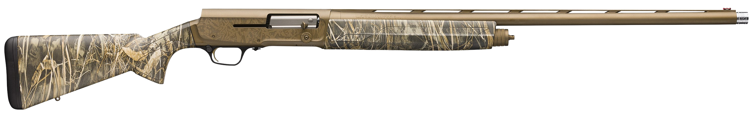 Browning 0119112005 A5 Wicked Wing 12 Gauge 26" Barrel 3.5" 4+1, Burnt Bronze Cerakote/Rec, Realtree Max-7 Camo Synthetic Stock With Close Radius Pistol Grip