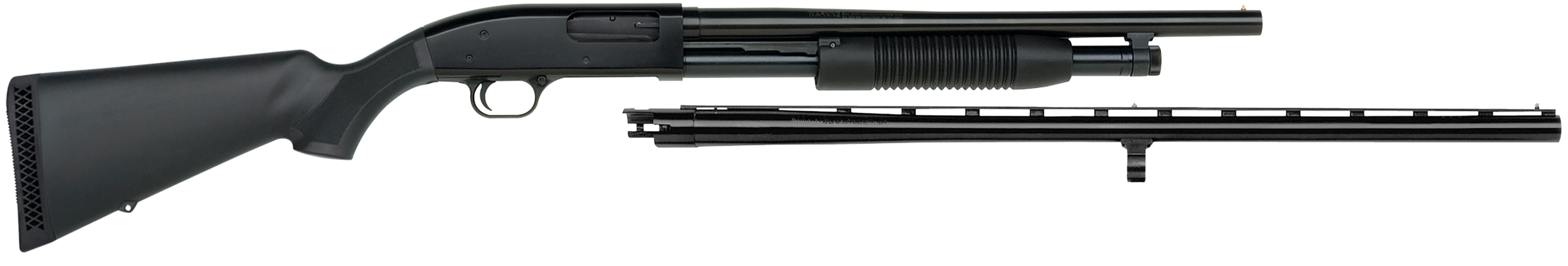 Maverick Arms 31014 88 Combo 12 Gauge 5+1, 3" 18.5" Blued Barrel w/Cylinder Bore & 28" Blued Vent Rib Barrel w/Modified Choke Tube, Dual Extractors, Anti-Jam Elevator, Synthetic Stock, 14.5" Fixed LOP