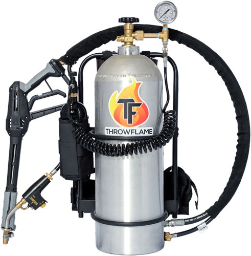 THROWFLAME X 15 FLAMETHROWER BRUSHED ALUMINUM!