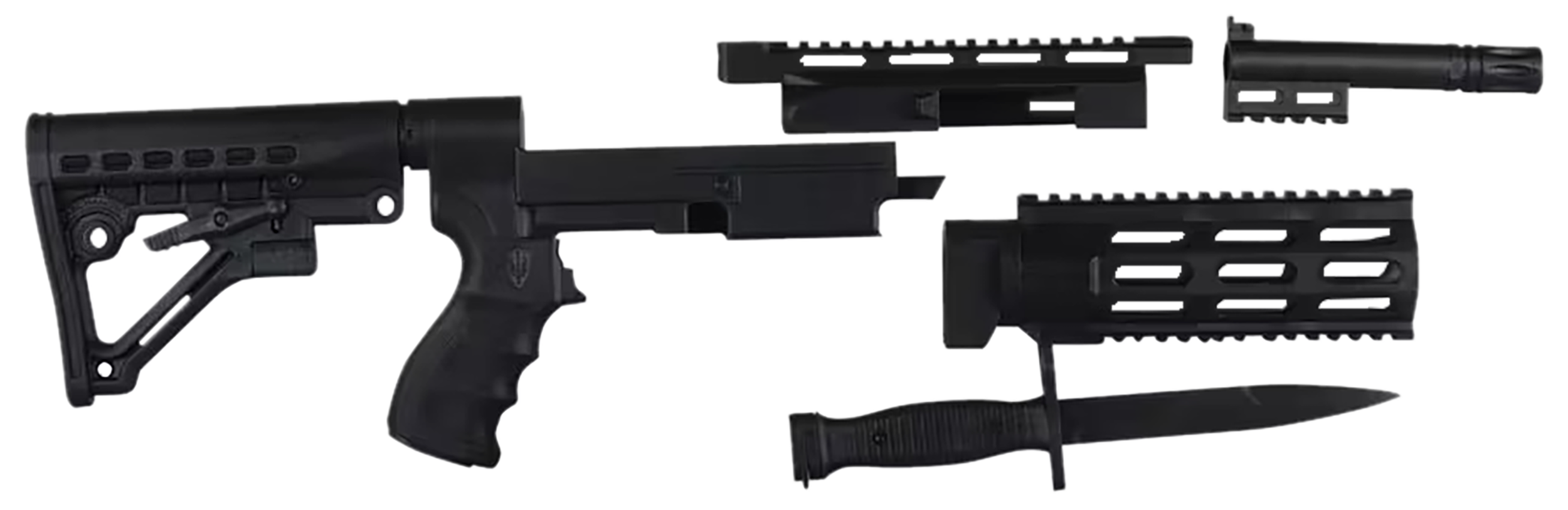 Archangel AA597R AR-15 Style Conversion Stock Black Synthetic 6 Position for Remington 597
