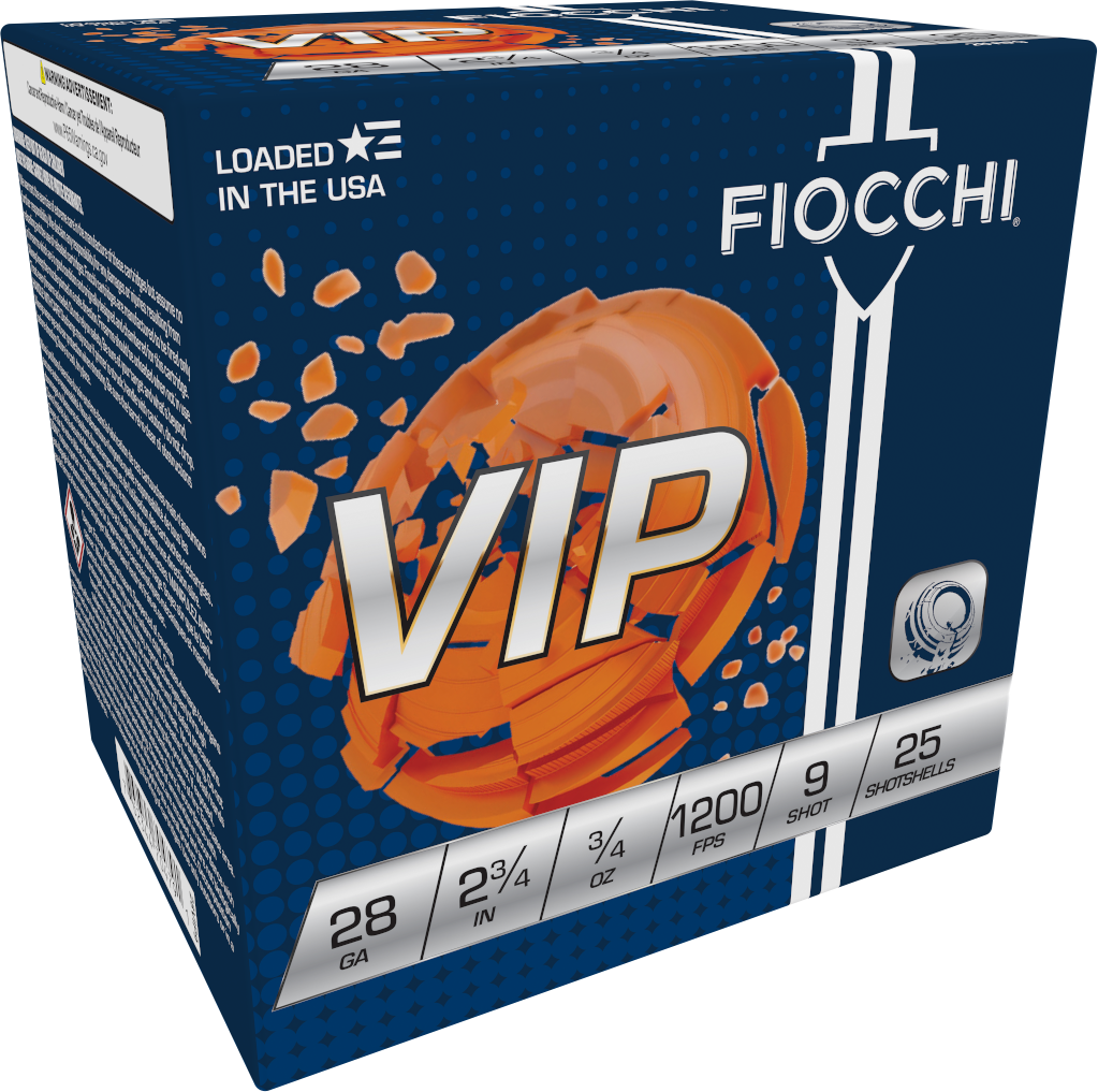 Fiocchi 28VIP9 Exacta Target VIP 28Gauge 2.75" 3/4oz 9Shot 25 Per Box/10 Case