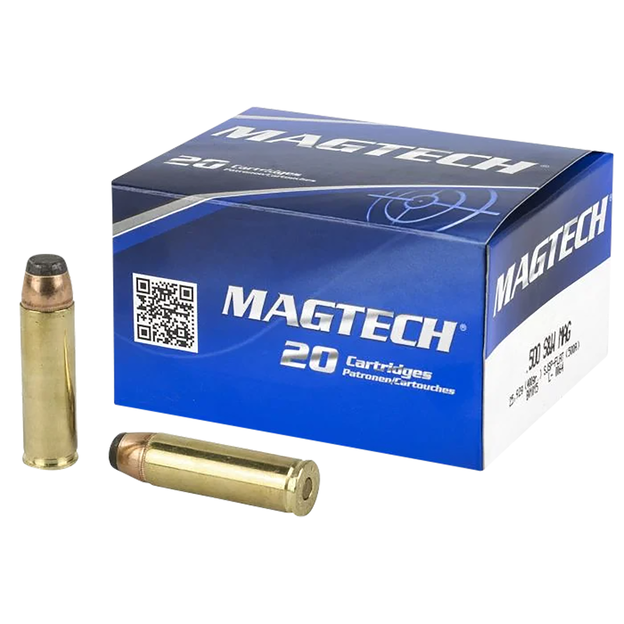 Magtech 500A Range/Training  500S&WMag 400gr Semi Jacketed Soft Point Flat 20 Per Box/25 Case