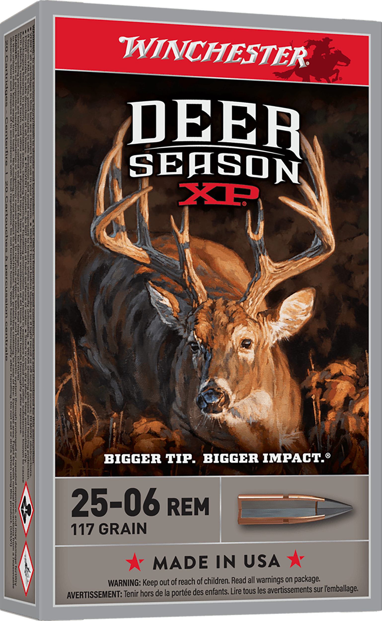 Winchester Ammo X2506DS Deer Season XP 25-06Rem 117gr Extreme Point 20 Per Box/10 Case