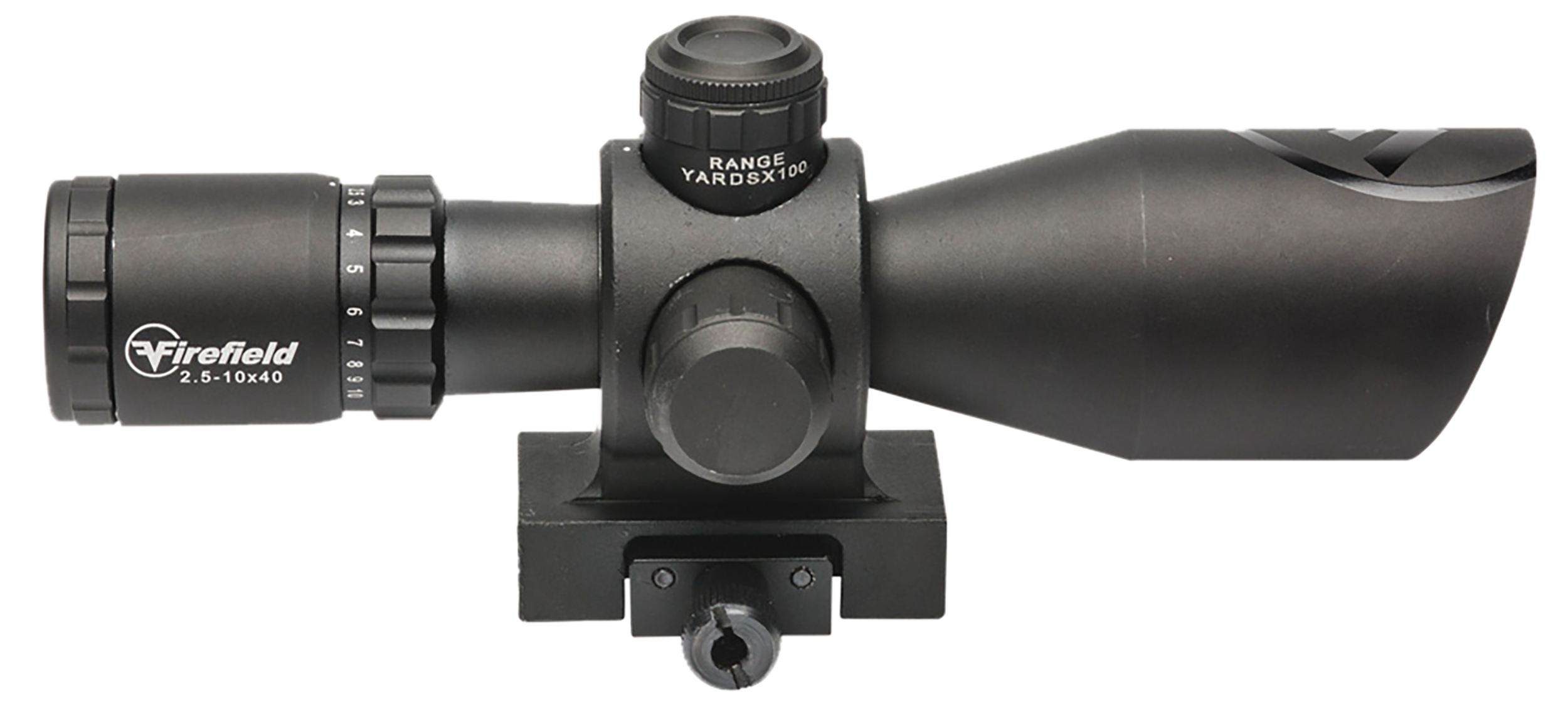 Firefield FF13064 Barrage Matte Black 2.5-10x40mm Illuminated Red/Green Mil-Dot Reticle