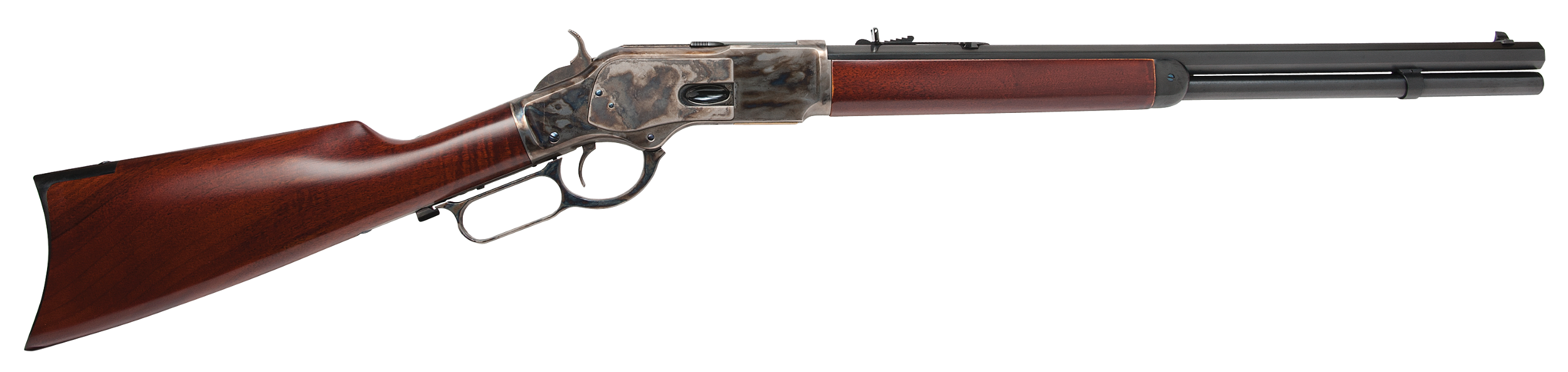 Cimarron CA281 1873 Short Full Size 45 Colt (Long Colt) 10+1 20" Blued Octagon Barrel, Color Case Hardened Stainless Steel Receiver, Walnut Fixed Stock, Right Hand