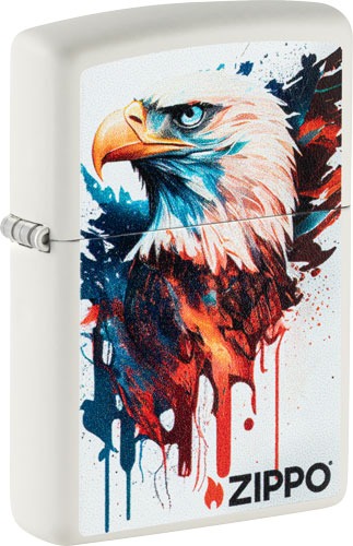 ZIPPO WINDPROOF LIGHTER WHITE MATTE EAGLE