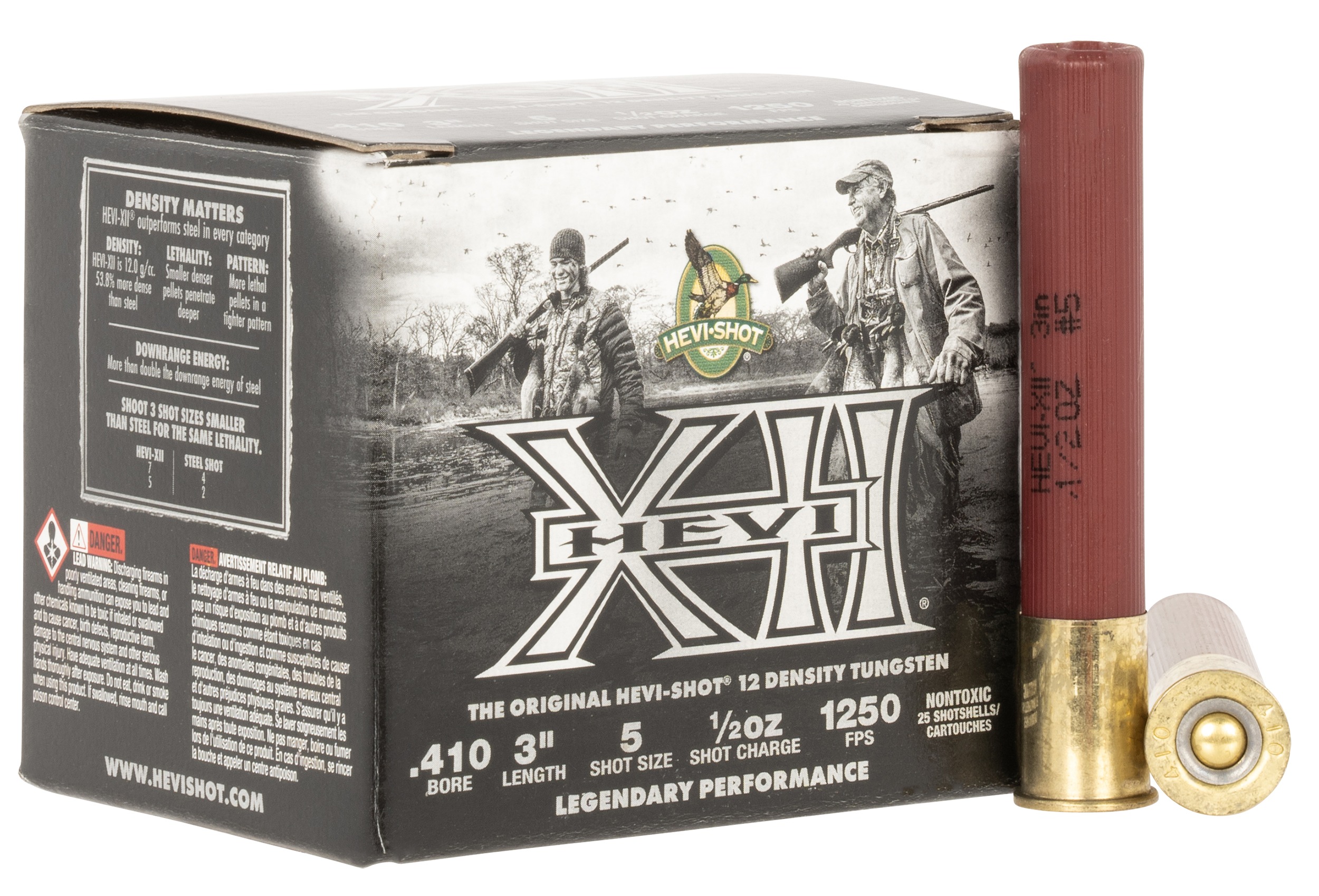 HEVI-Shot HS54105 HEVI-XII 410Gauge 3" 1/2oz Tungsten 5Shot 25 Per Box/5 Case