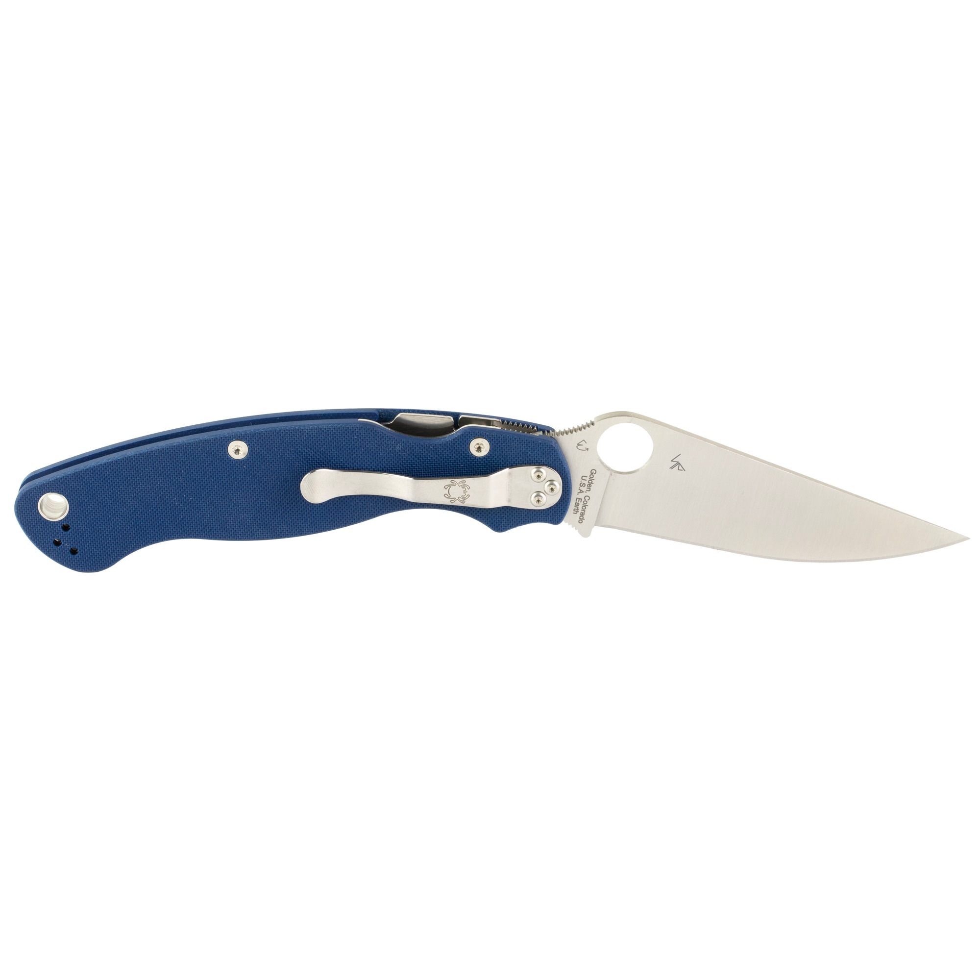 SPYDERCO MILITARY 2 G-10 4" BLUE