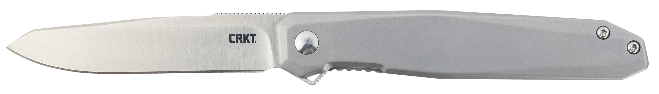 CRKT K230XXP Facet  3.37" Folding Sheepsfoot Plain Satin D2 Steel Blade/ Stainless Steel Handle Includes Pocket Clip