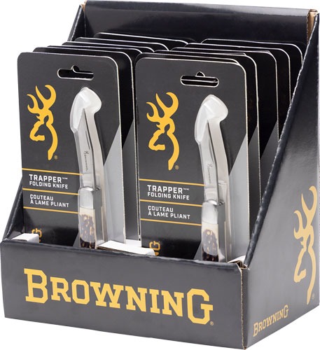 BROWNING KNIFE TRAPPER COUNTER DISPLAY 12 KNIVES*