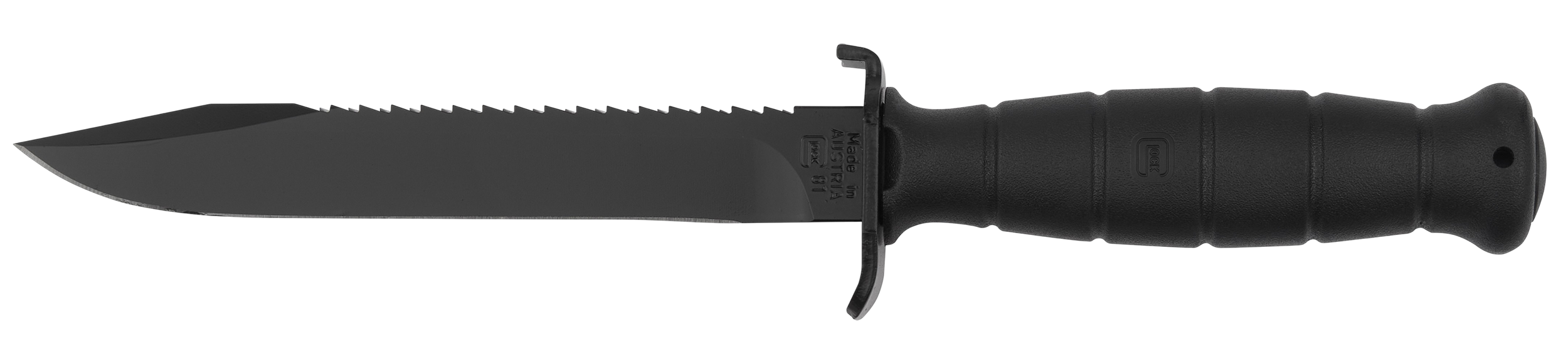 Glock KB17281 Field  7" Fixed Clip Point Plain/Saw Black High Carbon Steel Blade/ Black Textured Trimond Polymer Handle