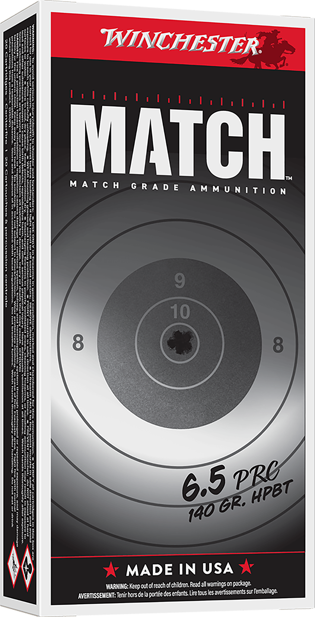 Winchester Ammo S65PM Match 6.5PRC 140gr Sierra MatchKing BTHP 20 Per Box/10 Case