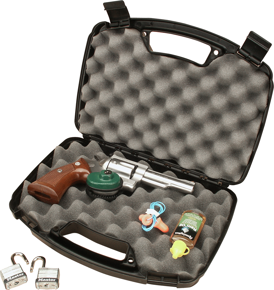 MTM Case-Gard 80740 Single Handgun Case  13" Black Handgun Polypropylene