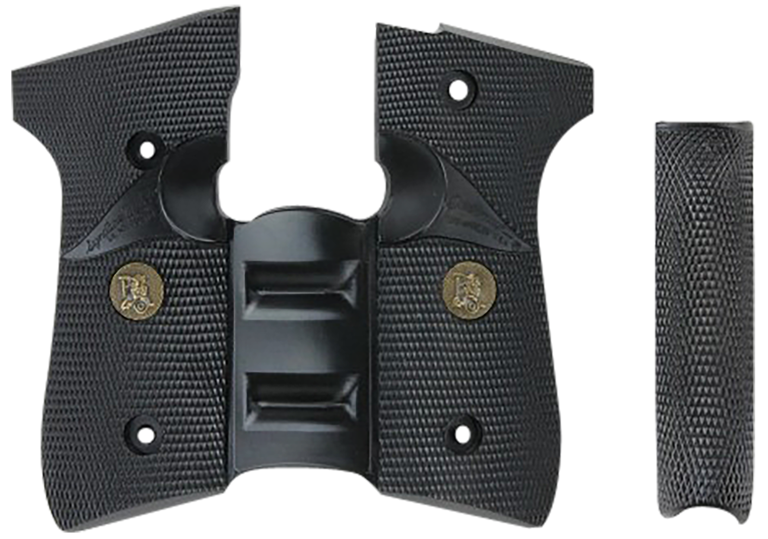 Pachmayr 02500 Signature Grip Wraparound Black Rubber with Backstrap & Finger Grooves for Beretta 92FS, 96FS