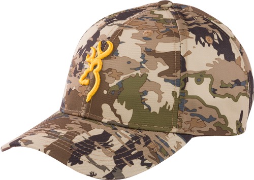 BROWNING RIMFIRE CAP BUCKMARK LOGO AURIC CAMO VELCRO
