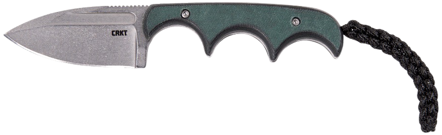 CRKT 2396 Minimalist  2.15" Fixed Spear Point Plain Stonewashed 8Cr13MoV SS Blade/Green Polished Resin Infused Fiber Handle