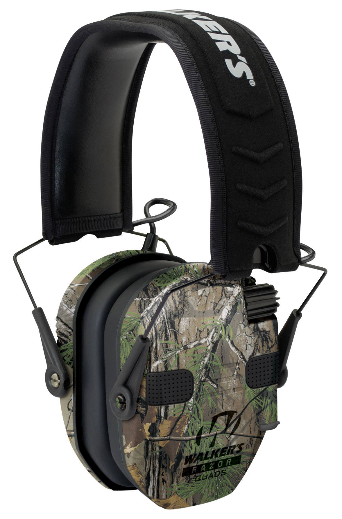Walker's GWPRSEQMCMO Razor Slim Electronic Muff 23 dB Over the Head Realtree Xtra/Black Polymer