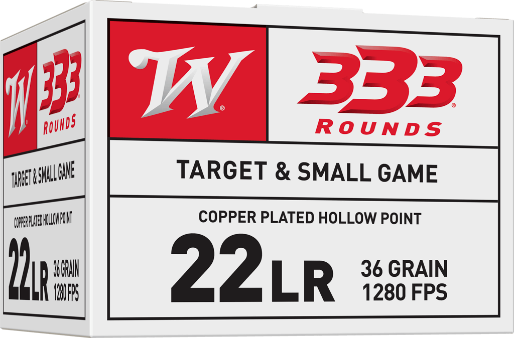 Winchester Ammo 22LR333HP USA  22LR 36gr Copper Plated Hollow Point 333 Per Box/10 Case