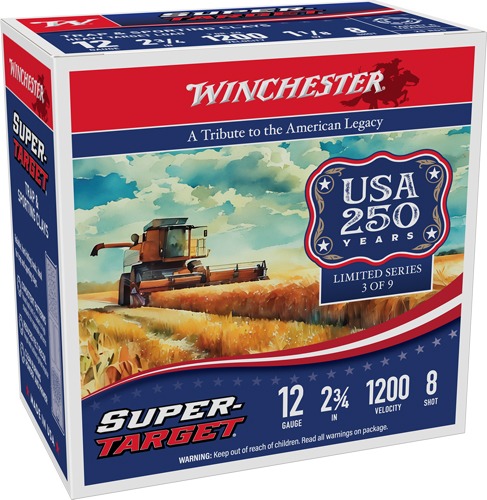 WINCHESTER TARGET 12GA 2.75" 1-1/8OZ #8 1200FPS 250RD CASE