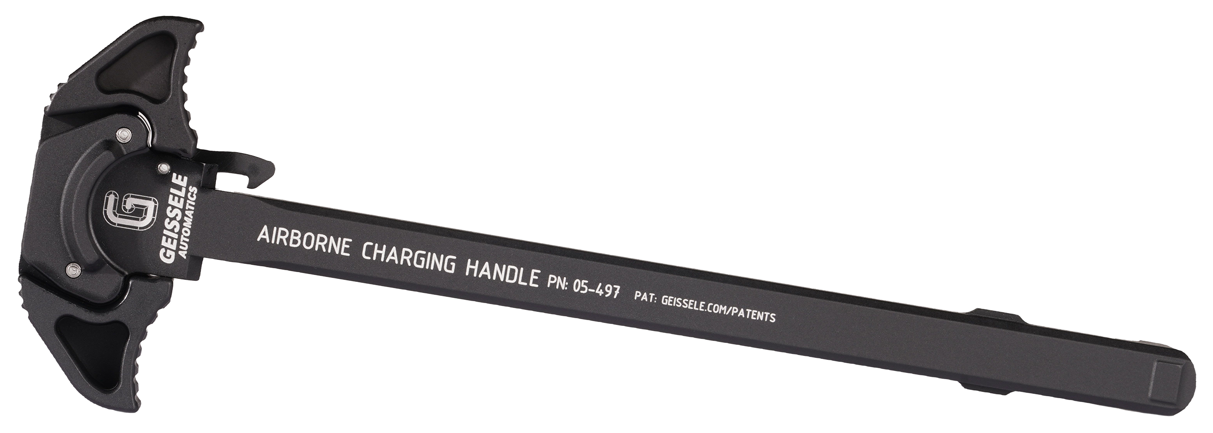 Geissele Automatics 05497B Airborne Charging Handle Black Aluminum Ambidextrous Hand