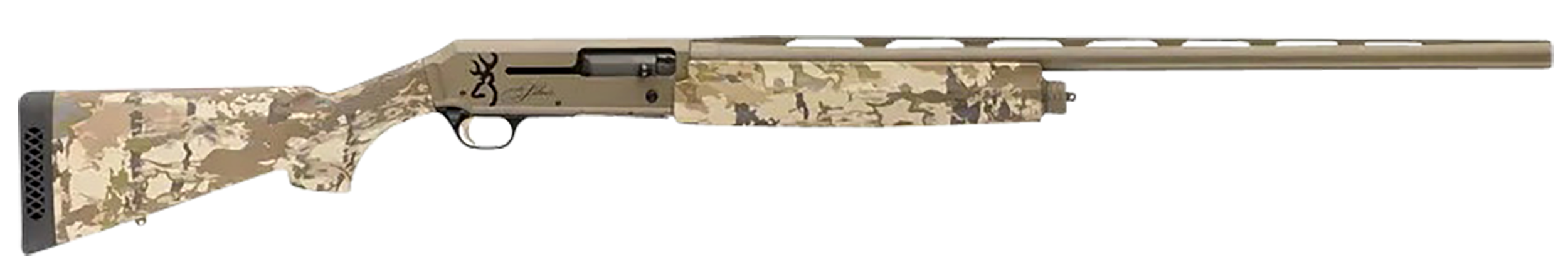 Browning 011438204 Silver Field 12 Gauge 3.5" 4+1 (2.75") 28", FDE Barrel/Rec, AURIC Camo Synthetic Stock With Textured Gripping Surface