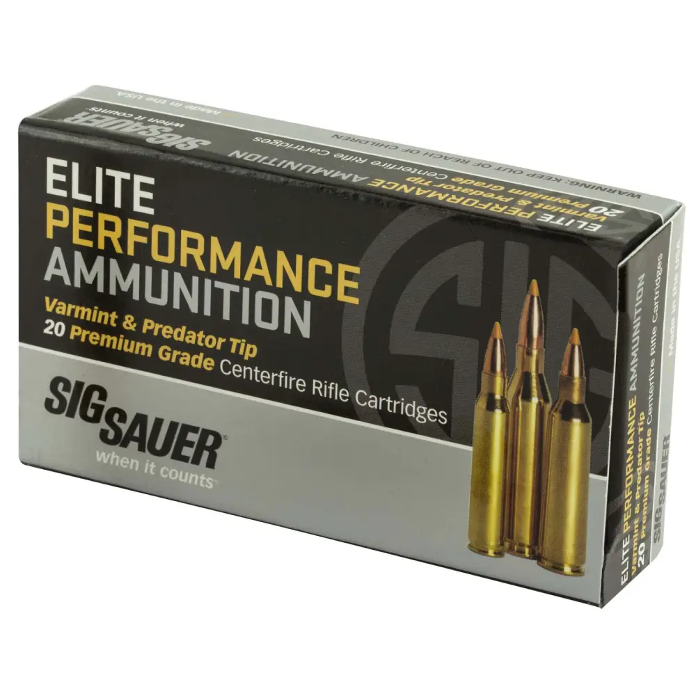 SIG SAUER ELITE HUNT 223 REM, 40GR 20RD BX