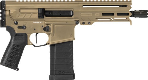 CMMG PISTOL DISSENT MK4 5.7X28 MM 6.5" 32RD COYOTE TAN