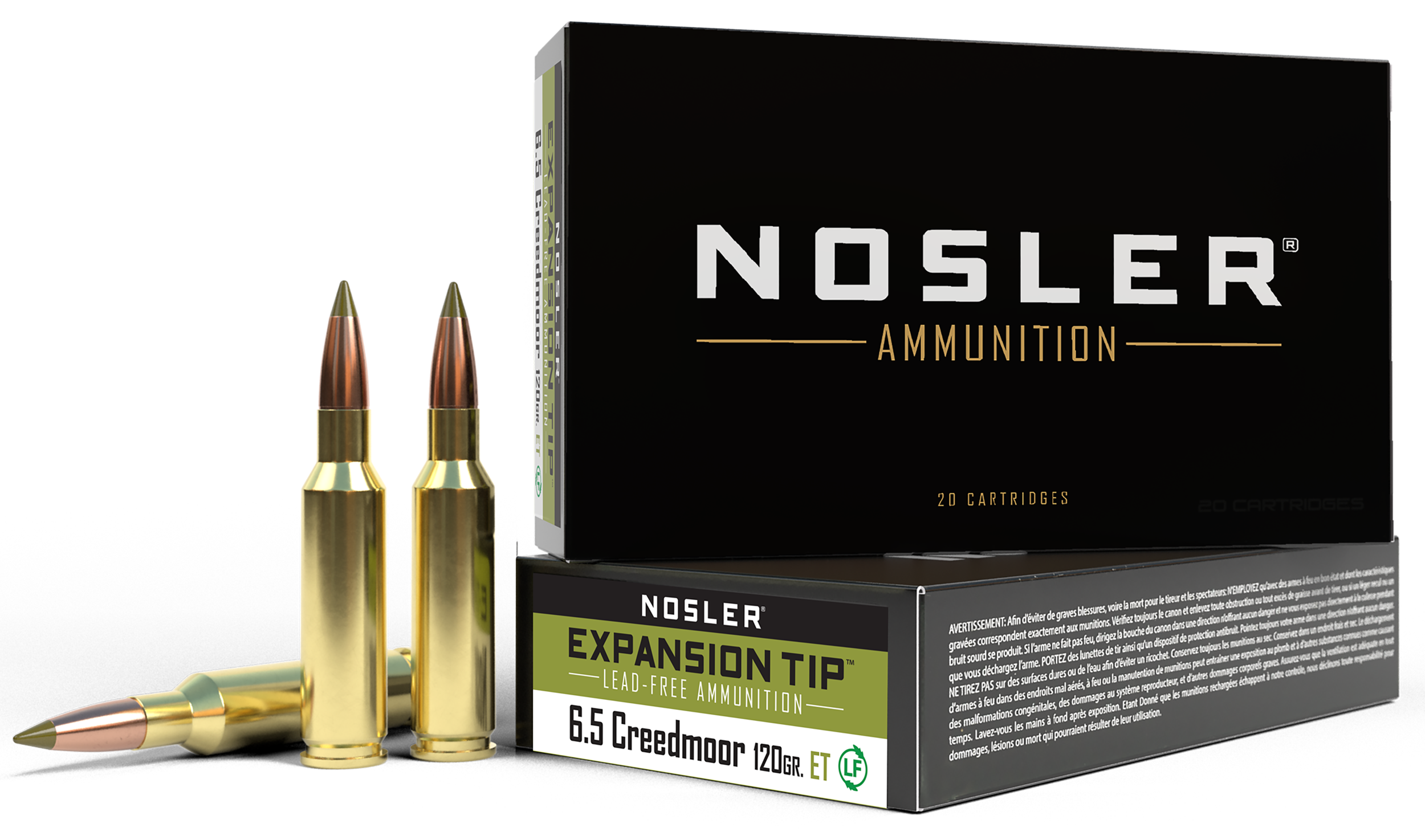 Nosler 40398 E-Tip  6.5Creedmoor 120gr E Tip Lead Free 20 Per Box/10 Case