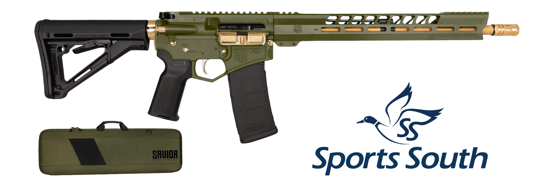 Diamondback DB15 5.56 NATO 16" 30rd Green/Gold Rifle