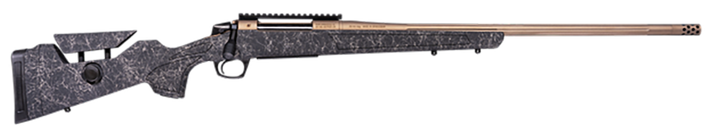 CVA CR3961F Cascade Long Range Hunter Full Size 300 Win Mag 24" Smoked Bronze Cerakote Steel Threaded Barrel, Black w/Smoked Bronze Web Synthetic Stock