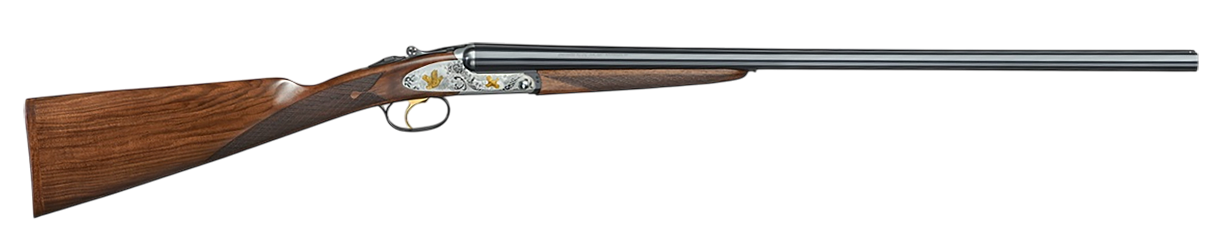 F.A.I.R. FRISSL2028 Iside Select 20 Gauge Break Open 2rd 28" Black Side By Side Barrel, Polished Silver w/Gold Inlay Receiver, English Style Oiled Walnut Stock, Technichoke XP50 Choke System