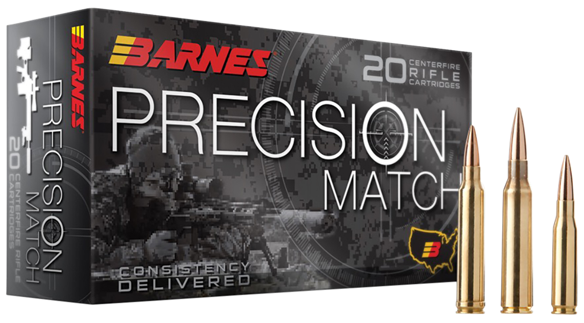 Barnes Bullets 30819 Precision Match 6.5PRC 145gr Open Tip Match Boat Tail 20 Per Box/10 Case