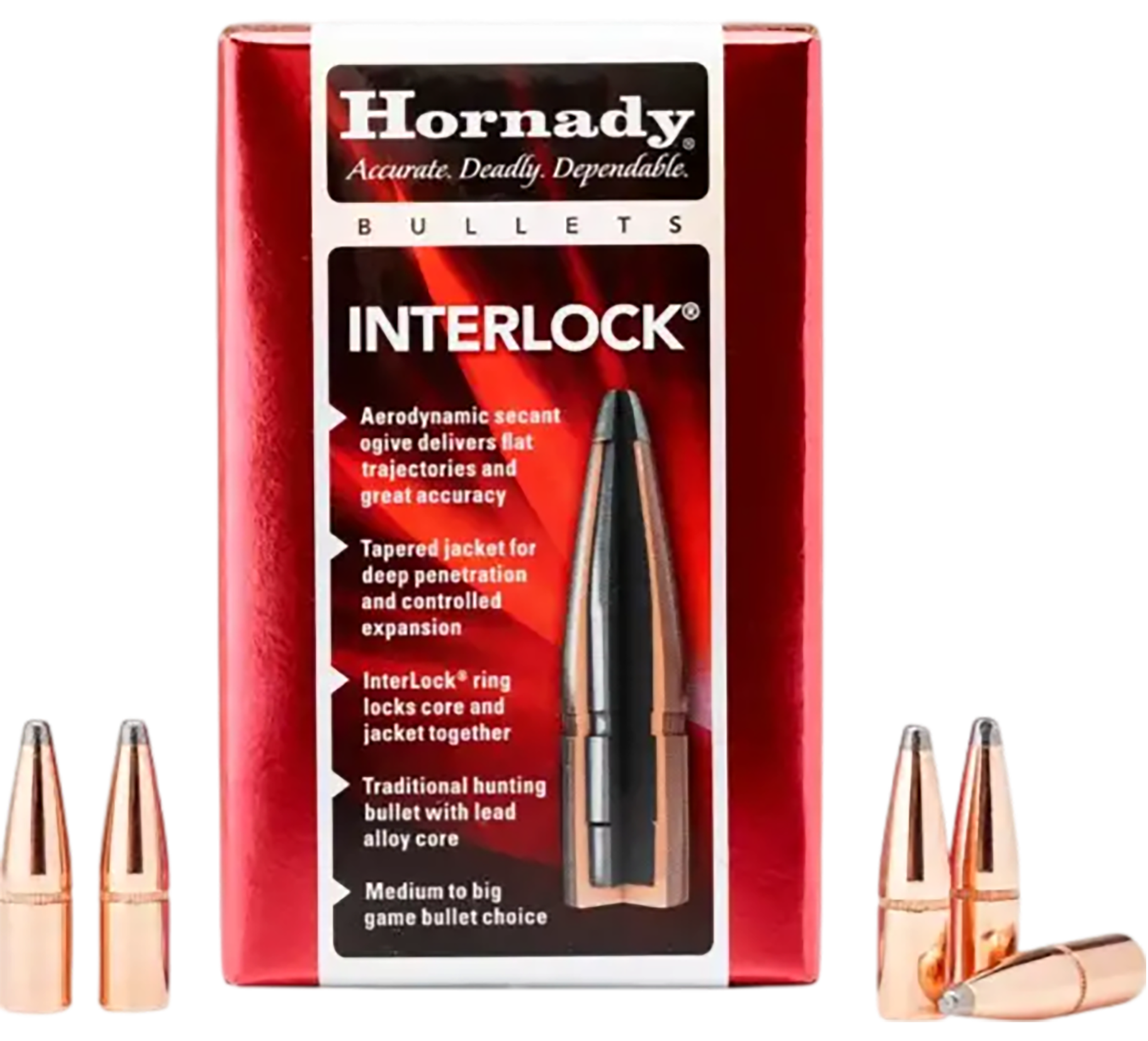 Hornady 3236 InterLock 8mm .323 195 gr Spire Point 100 Per Box/ 15 Case