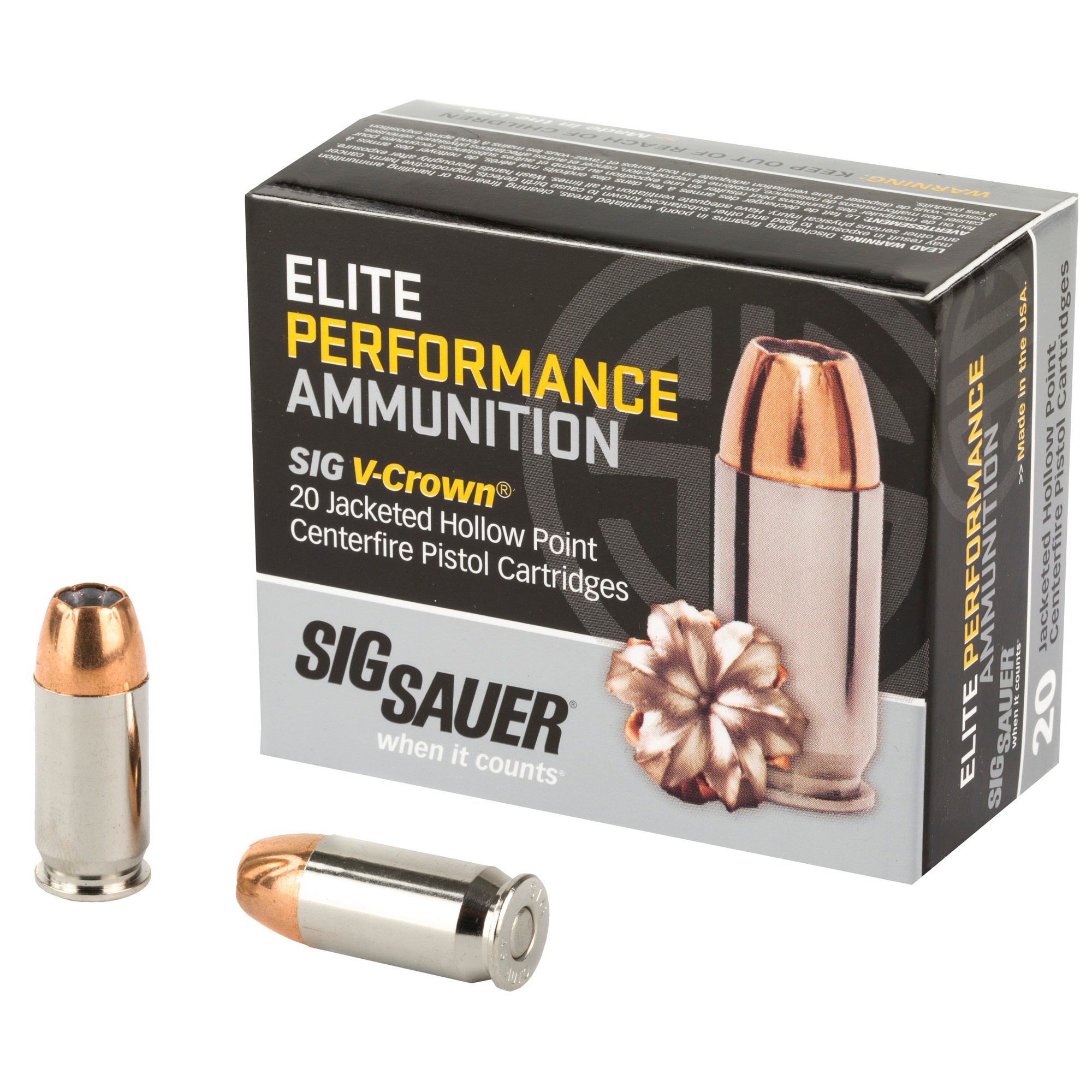 SIG AMMO 45ACP 185GR JHP 20/200
