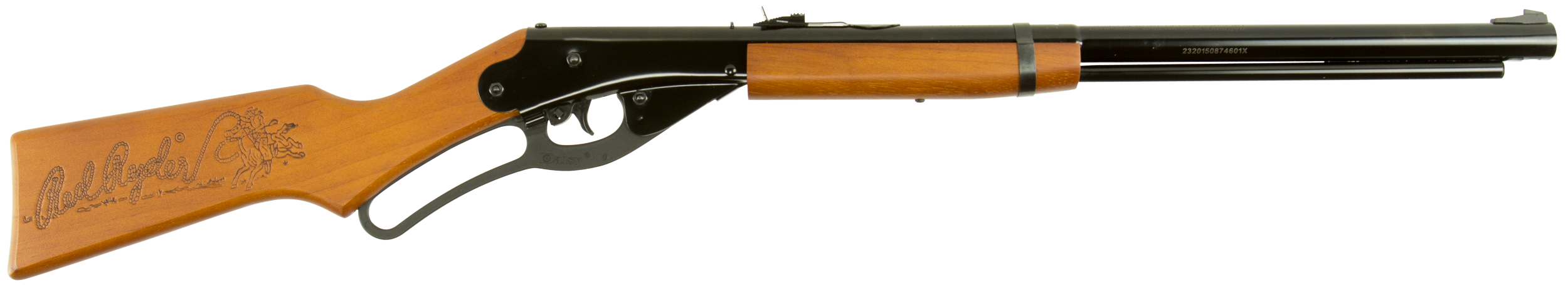 Daisy 991938803 Red Ryder Youth Spring Piston 177 650rd Reservoir Smooth Bore Steel Barrel, Black Receiver, Blade & Ramped Front/Fixed Open Rear Sights, Hardwood Stock, Crossbolt Trigger Block Safety