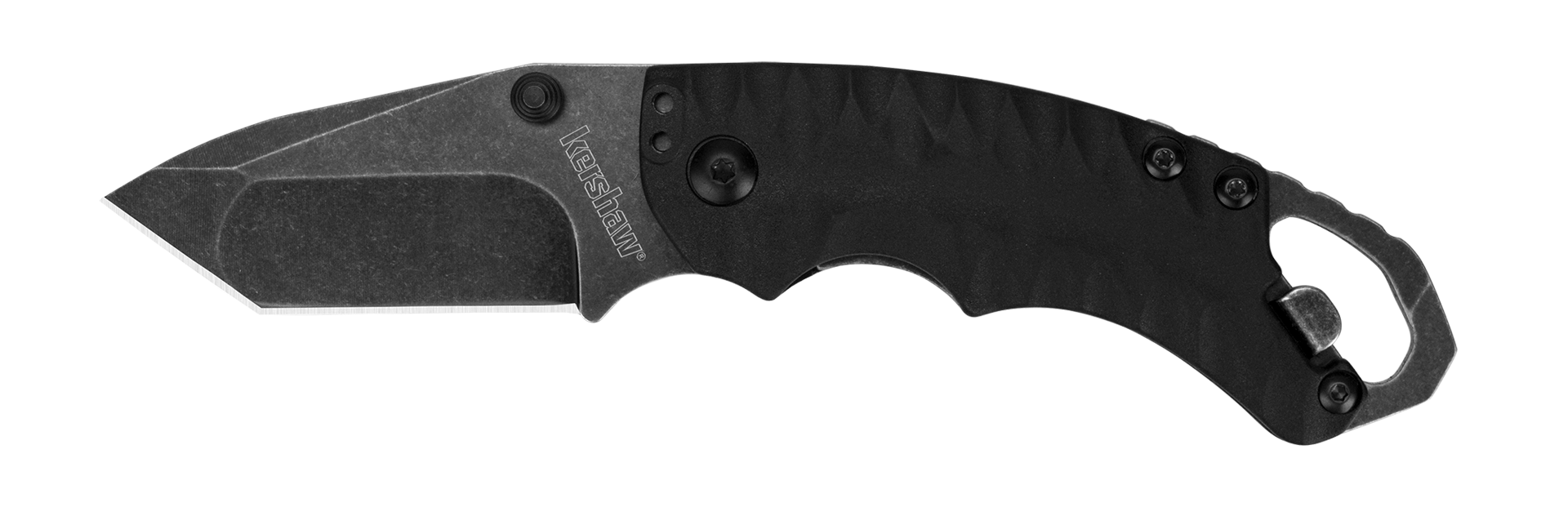 Kershaw 8750TBLKBW Shuffle II 2.60" Folding American Tanto Plain Black Oxide 8Cr14MoV SS Blade Black Glass-Filled Nylon Handle Includes Pocket Clip