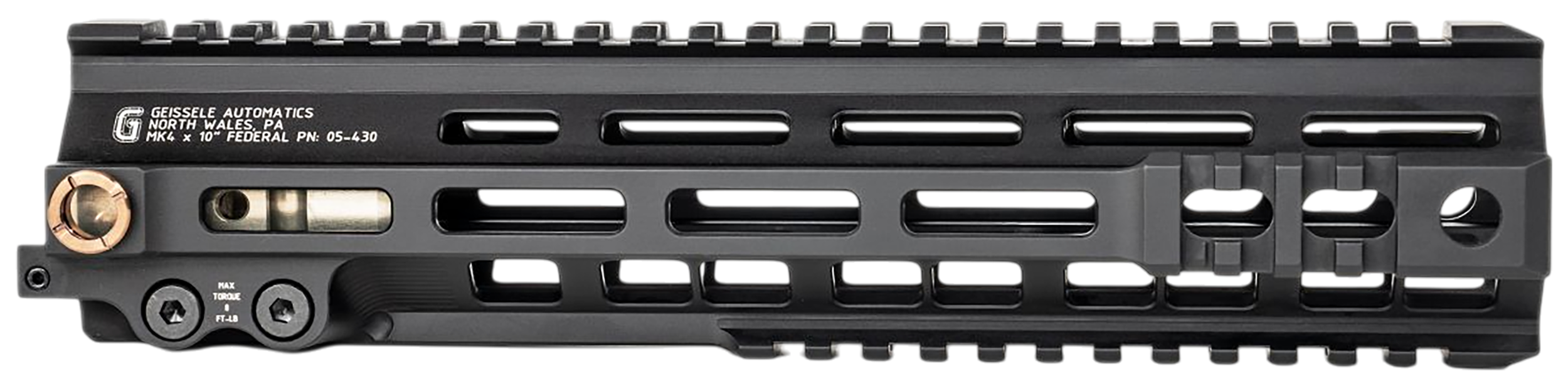 Geissele Automatics 05430B Super Modular Rail Mk4 Black Aluminum 10" Long