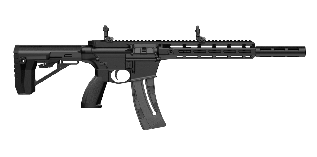 Retay USA RA1522BLKPOLYMLOK10 RA1522 22 LR 10+1 18" Black Chrome Threaded Barrel, Black Chrome Polymer Receiver w/Picatinny Rail,  M-LOK Handguard, Adjustable Black Polymer Stock & Grip