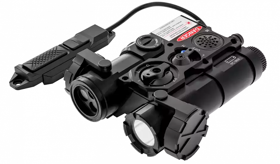 AGM Global Vision WLAD-CLA1-B1 WLAD 1B Black Green Laser & IR Pointer/Illuminator Coaxial Dual Laser White LED 300 Lumen