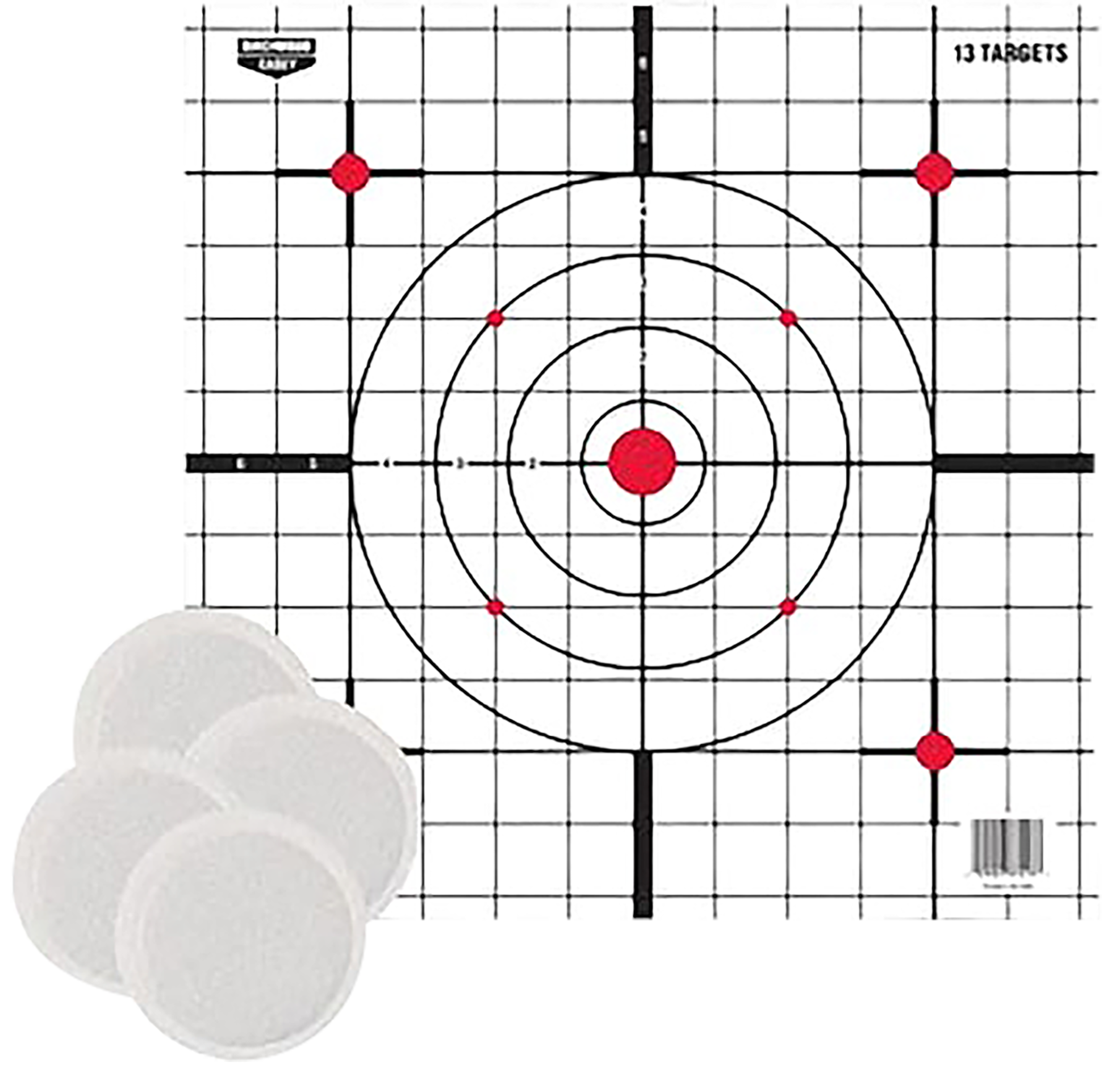 Birchwood Casey BC-37216T EZE-Scorer Thermal Targets Thermal Sight-In Hanging Paper 12" x 12" Black/Red/White