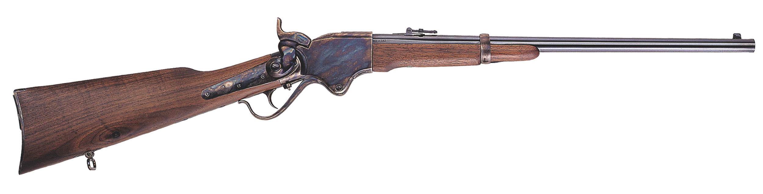 Cimarron AS530 1865 Spencer 45 Long Colt 7+1 20" Blued Round Barrel, Color Case Hardened Receiver, Walnut Stock, Right Hand