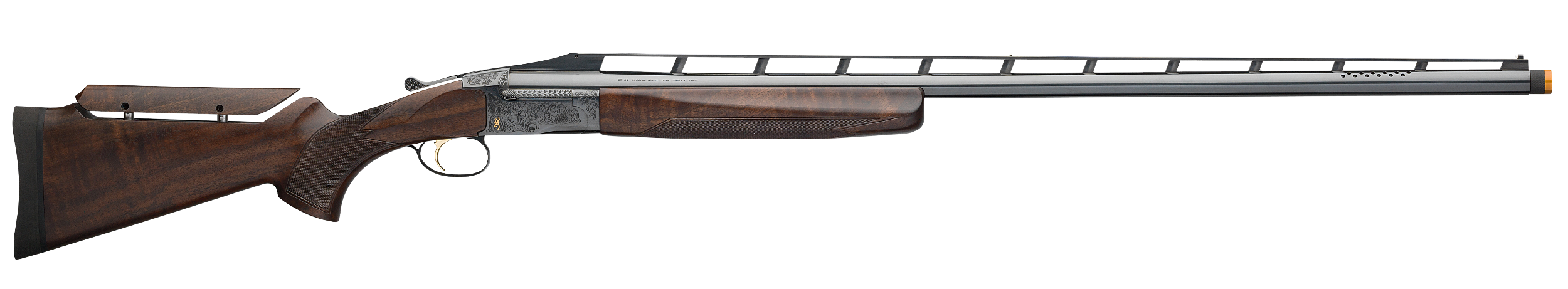 Browning 017080402 BT-99 Plus 12 Gauge 32" Barrel 2.75" 1rd,   Blued Ported Barrel, Engraved Receiver, Black Walnut Adjustable Comb Stock, Hull Ejector, Pachmayr Decelerator XLT Recoil Pad