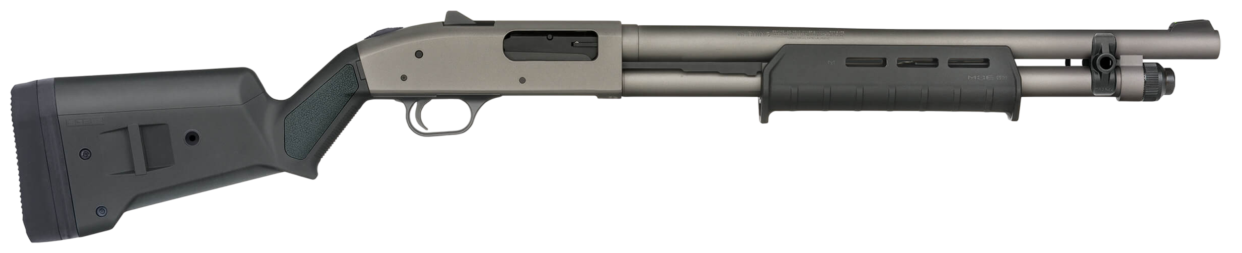 Mossberg 50795 590A1 Professional Series 12 Gauge Bolt 3" 6+1 18.50" Tungsten Gray Cerakote Barrel, Tungsten Gray Cerakote Steel Drilled & Tapped Receiver, Magpul SGA Black Synthetic Stock, Ambidextro