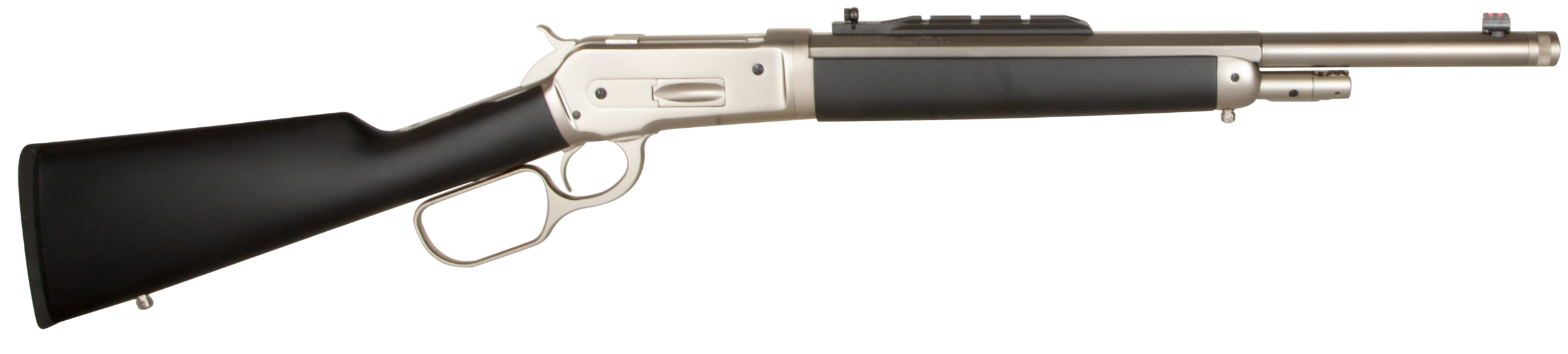 Taylors & Company 220090 1886 Ridge Runner Take Down 45-70 Gov Caliber with 4+1 Capacity, 18.50" Barrel, Matte Chrome Metal Finish & SoftTouch Black Synthetic Stock Right Hand (Full Size)